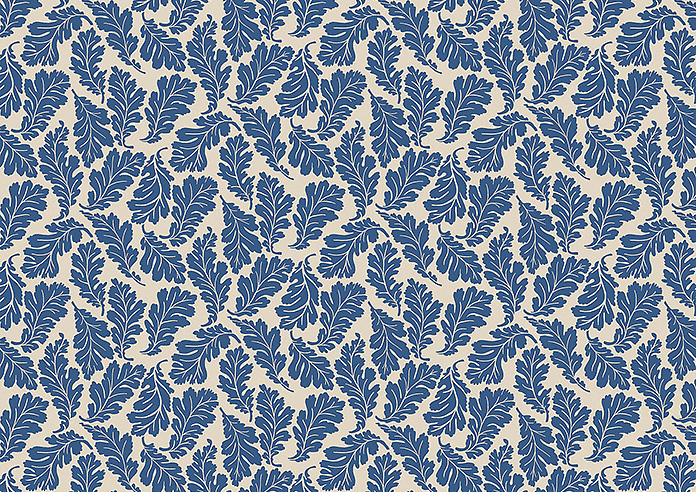 Land & Shore Oak Leaf, Blue - Roman Blind - Image 7